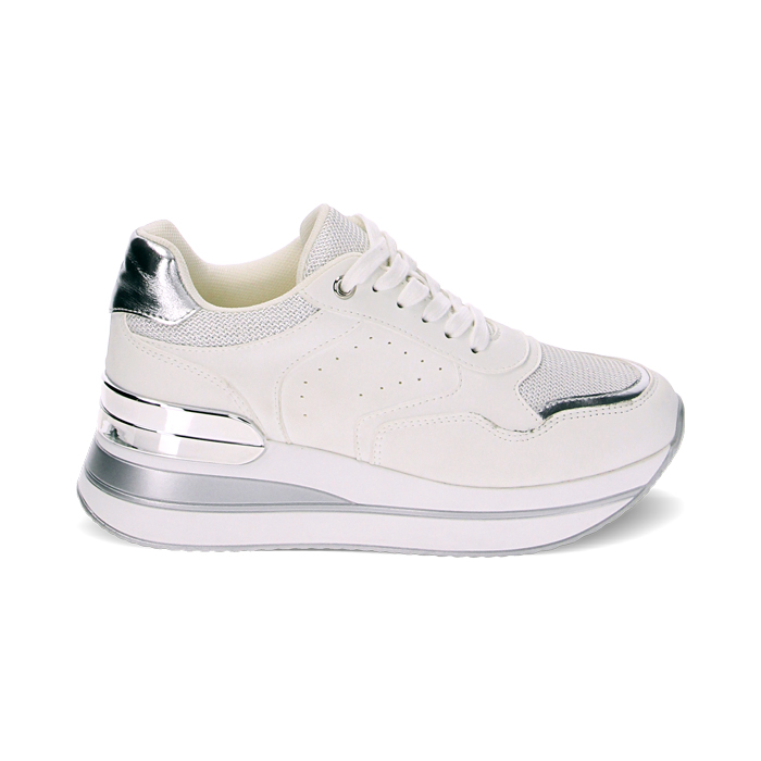 Sneakers bianco argento