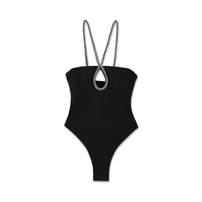 Body femme noir en tissu