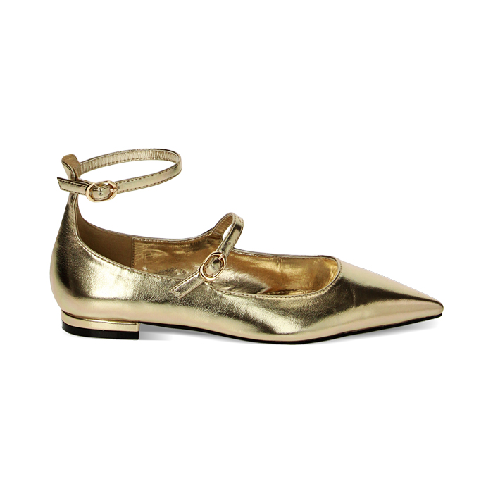 Ballerine donna oro a punta Primadonna Collection