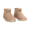 Stivaletti taupe in camoscio con pellicciotto sintetico