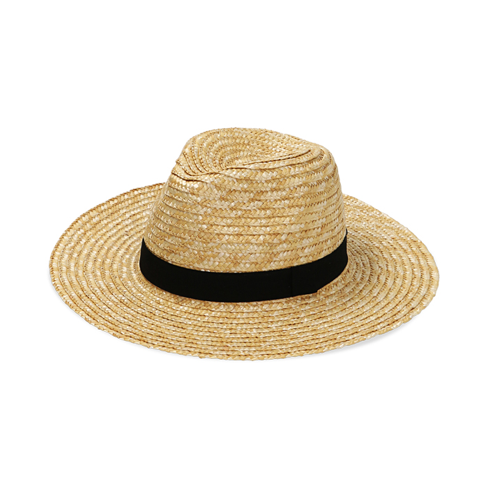 LY4U Cappello da Sole da Donna a Tesa Larga in Paglia UPF 50 con Sottogola Regolabile, Cappello da Spiaggia Pieghevole per Viaggi, attività Estive