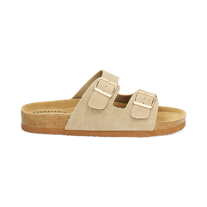 Fussbett femme taupe en daim