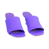 Mules Open Toe viola in tessuto