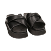 Ciabatte nere, zeppa 3 cm