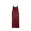 Vestito bordeaux con pailettes da donna