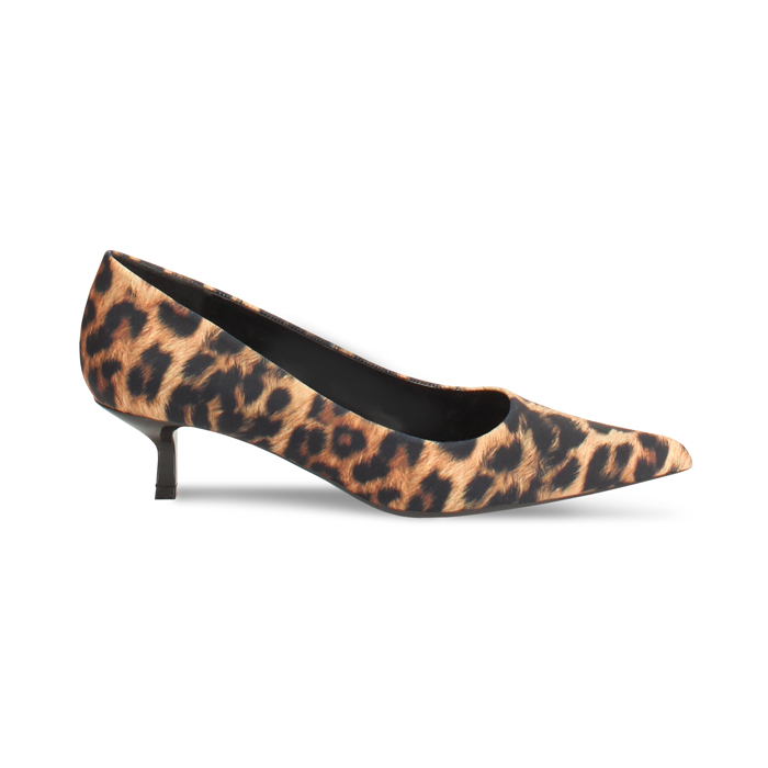 Escarpin léopard avec talon de 4,5 cm