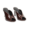 Mules open toe testa di moro con tacco 8,7 cm
