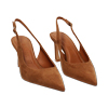 Escarpin slingback cognac talon 7,5 cm