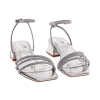 Sandales &agrave; talon argent&eacute; scintillant 5,5 cm