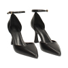 Décolleté open shank nere con tacco di 7,6 cm da donna