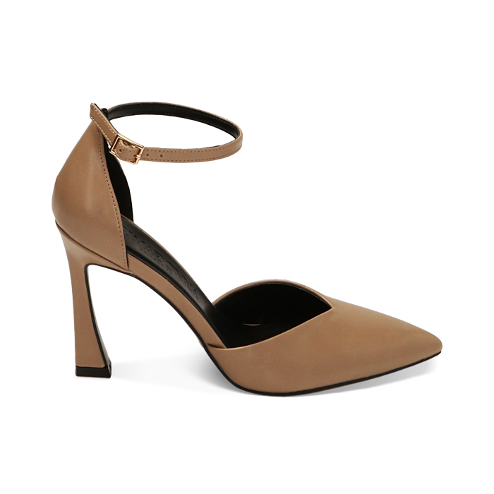 Decollete donna cinturino beige tacco 9 5 cm Primadonna Collection