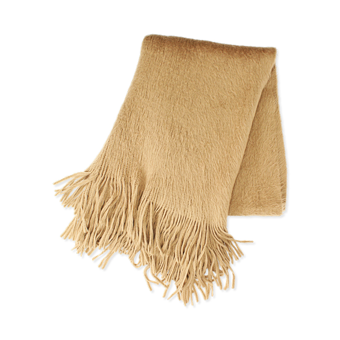 Écharpe enveloppante pour femme en tissu camel