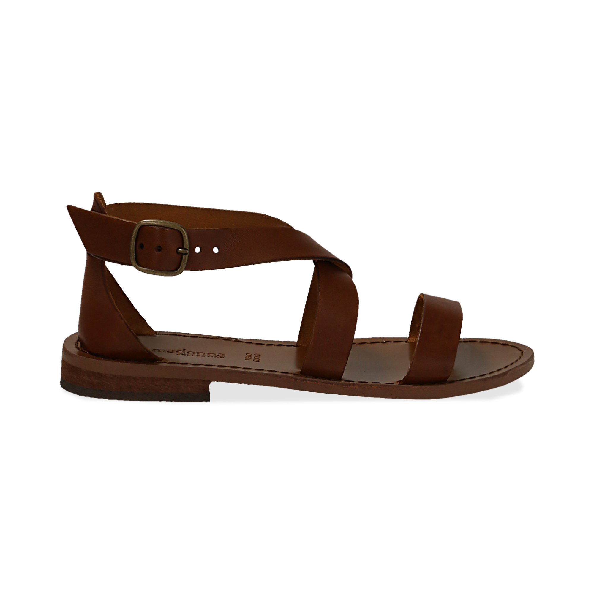 Sandali flat cuoio in pelle donna | Primadonna Collection