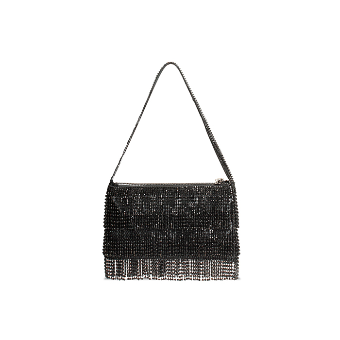 Mini bag nera con pietre