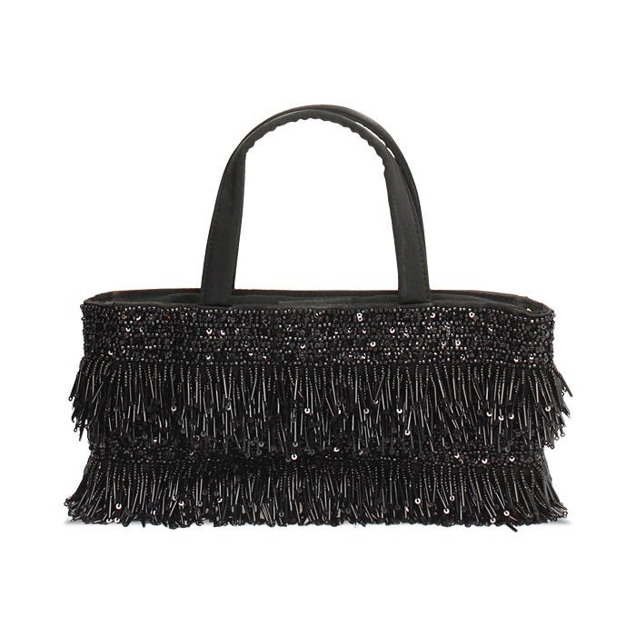 Mini bag nera con paillettes