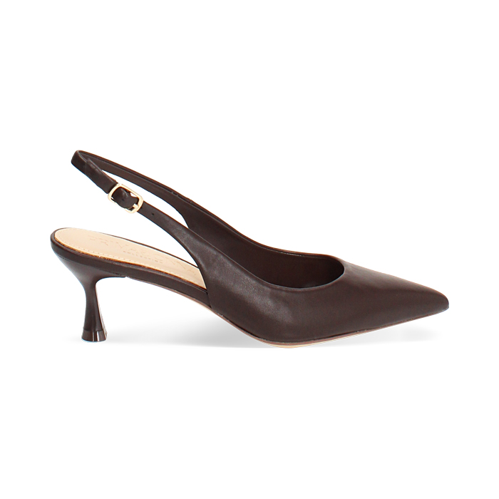 D&eacute;collet&eacute; testa di moro tacco 6 cm