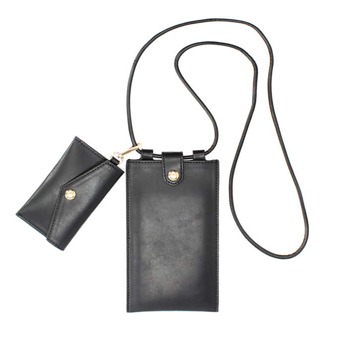 Porte-téléphone noir chic