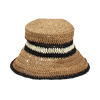 Chapeau femme noir en raphia