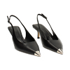 D&eacute;collet&eacute; slingback donna nere, tacco 5,5 cm