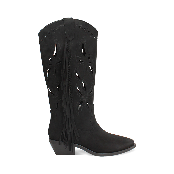 Botas texanas negras tac&oacute;n 5 cm