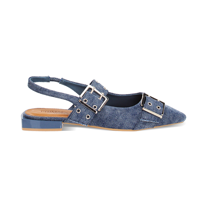 Ballerine slingback donna jeans in tessuto