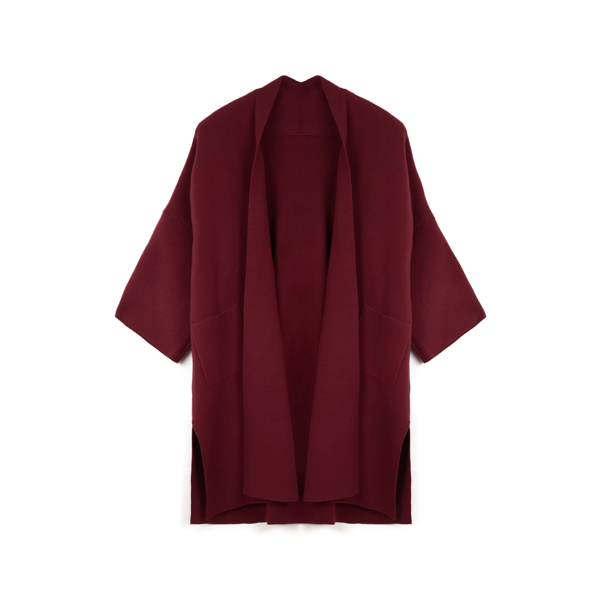 Cardigan lungo bordeaux