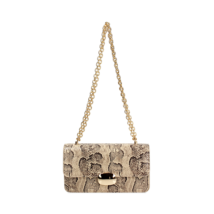 Mini bolso mujer beige de pitón