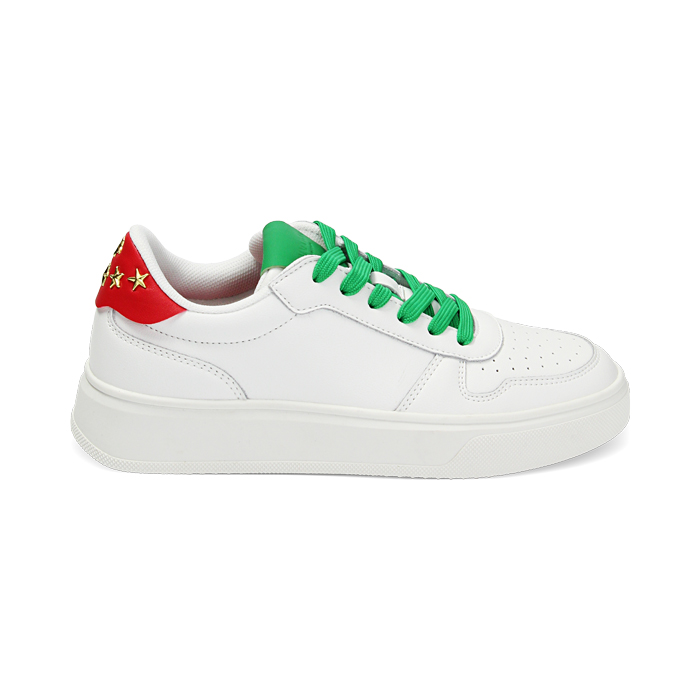 Sneakers bianco-rosso