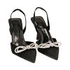 D&eacute;collet&eacute; slingback gioiello nere, tacco 8,5 cm