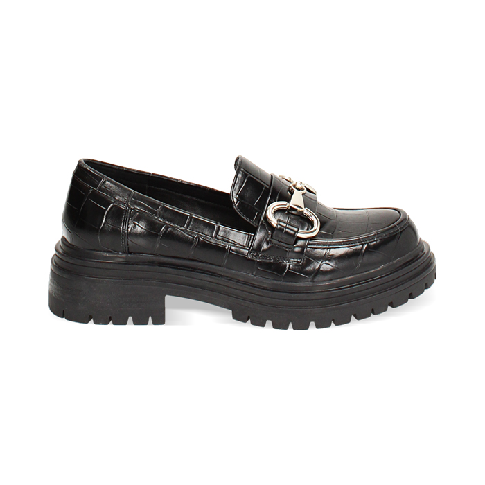 CALZATURA MOCASSINO SINTETICO COCCO NERO