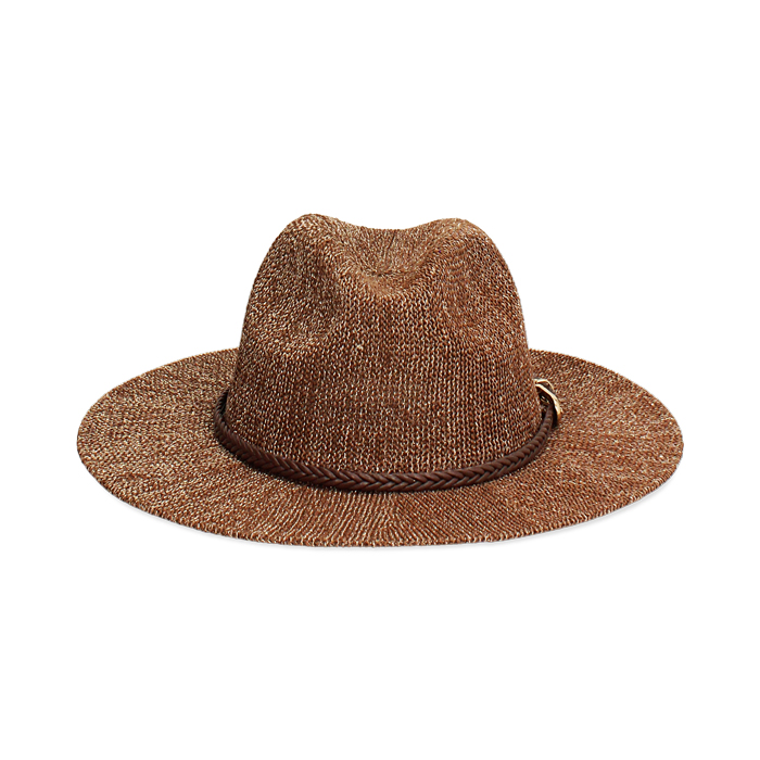 Sombrero marr&oacute;n oro con estilo veraniego