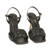 Sandalias negro acolchadas, tacón 9,5 cm