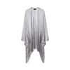 Poncho donna argento in tessuto laminato