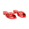 Ciabattine da donna in vernice rossa con morsetto