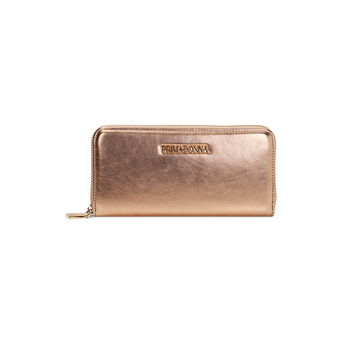 Portafogli laminato rosa oro