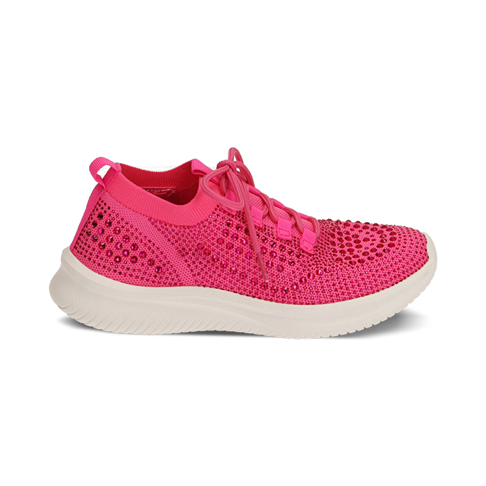 Slip-on donna fucsia con strass