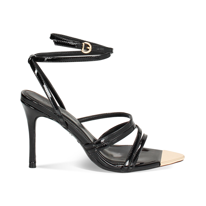 WOMEN SHOES SANDAL SYNTHETIC PATENT NERO