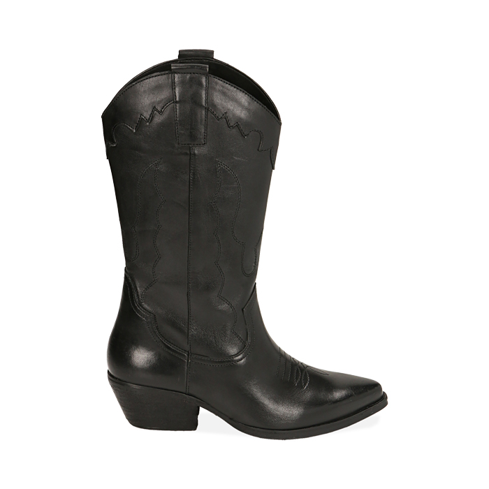 WOMEN SHOES BOOTS LEATHER NERO