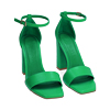Sandalias verde, tacón 9 cm