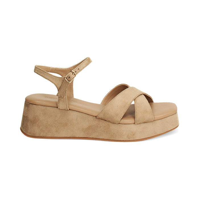 Compens&eacute;es taupe talon 5,8 cm