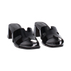 Mules open toe nere tacco 5,5 cm