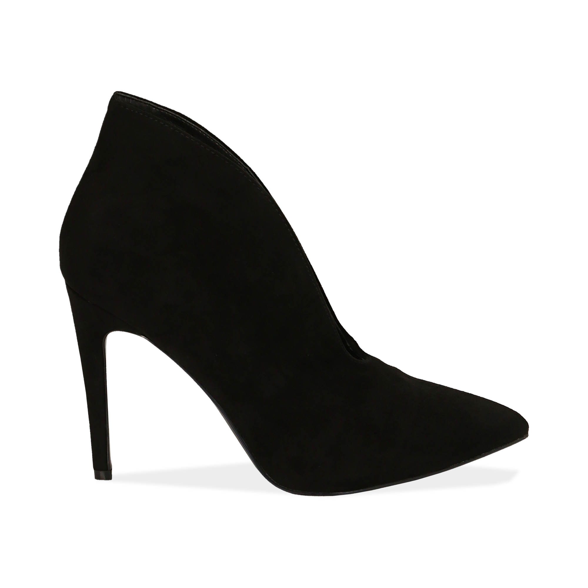 Ankle boots neri in microfibra, tacco 10,50 cm | Primadonna Collection