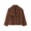 Giacca in sintetico fur cognac