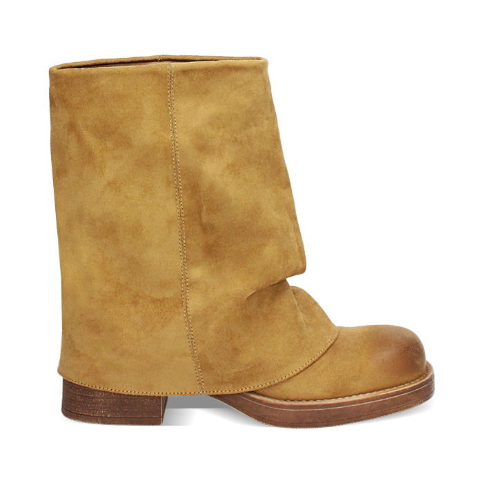 Tronchetto biker da donna cognac