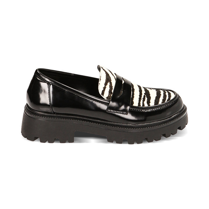 Mocassini zebra in cavallino