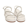 Sandali bianchi con strass, zeppa 5,5 cm