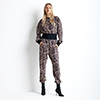 Tuta in velluto leopard
