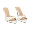Mules open toe femme blanches