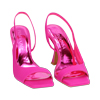 Sandali fucsia in lycra, tacco 9,7 cm