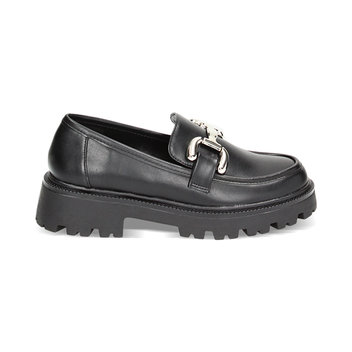 WOMEN SHOES MOCASSINS SYNTHETIC NERO